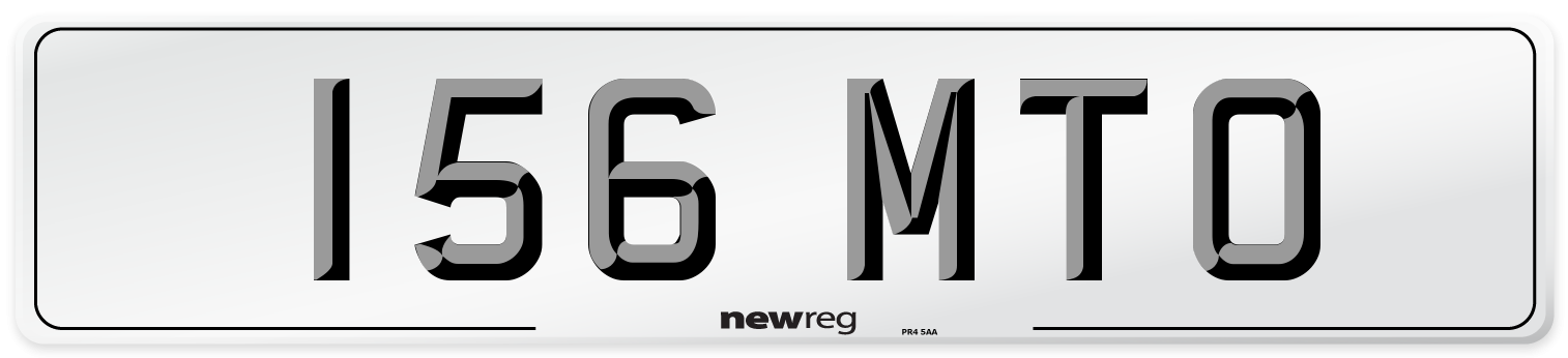 156 MTO Number Plate from New Reg